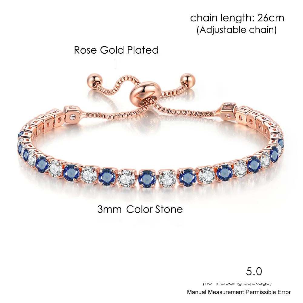 Adjustable High Quality Gem Stone Bracelet