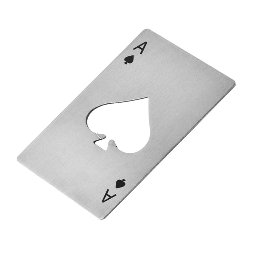 Stainless Steel Poker card Bottle Opener
