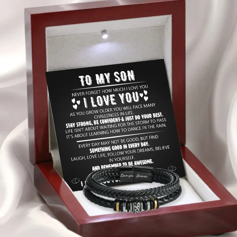 Sentimental Gift box for Son | Bracelet with Note & Box