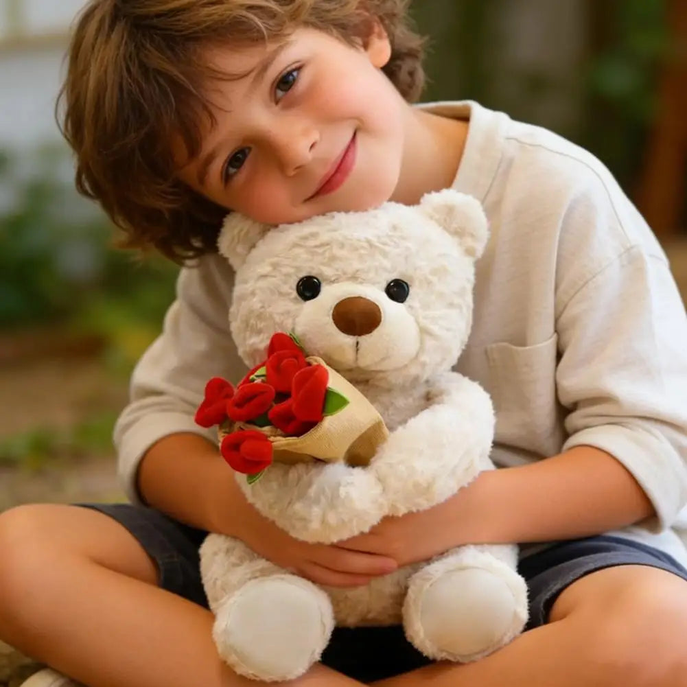 Teddy Bear with Removable Roses Plush