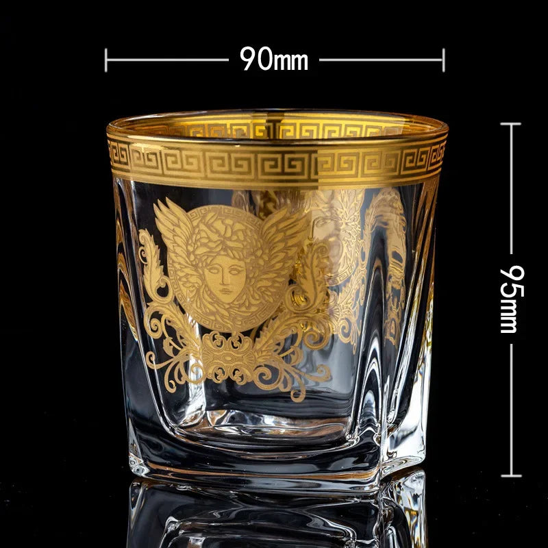 Gold Painted Whiskey Glass