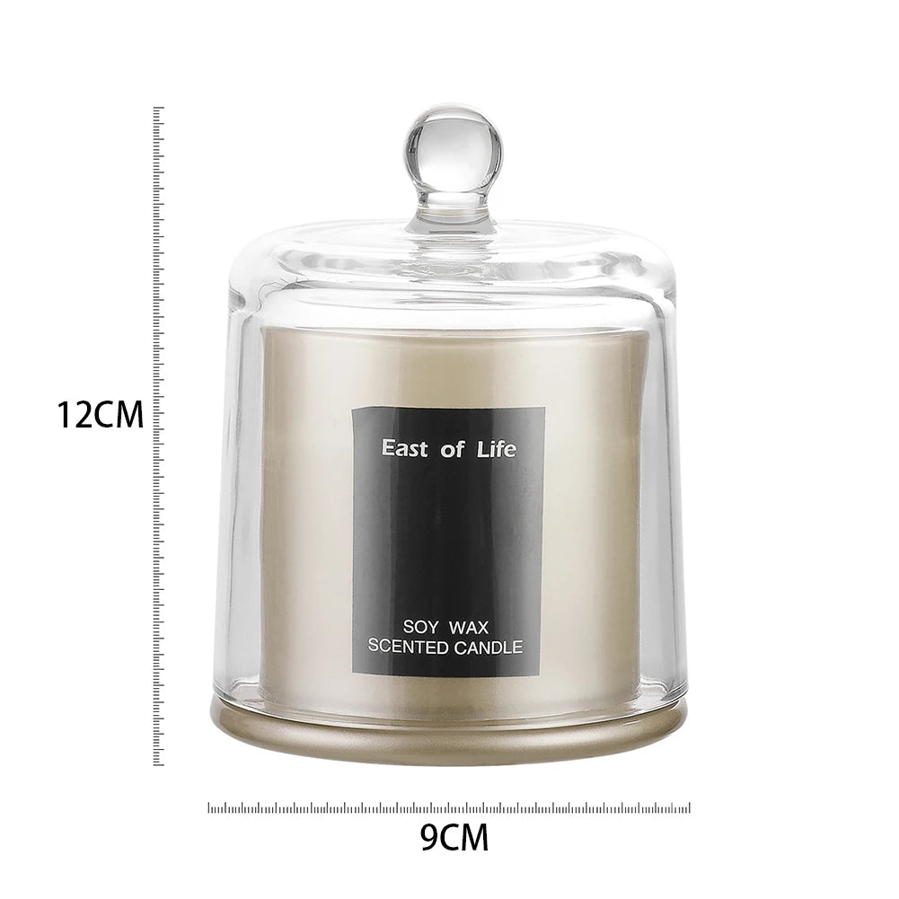 Aromatherapy candle with glass cover
