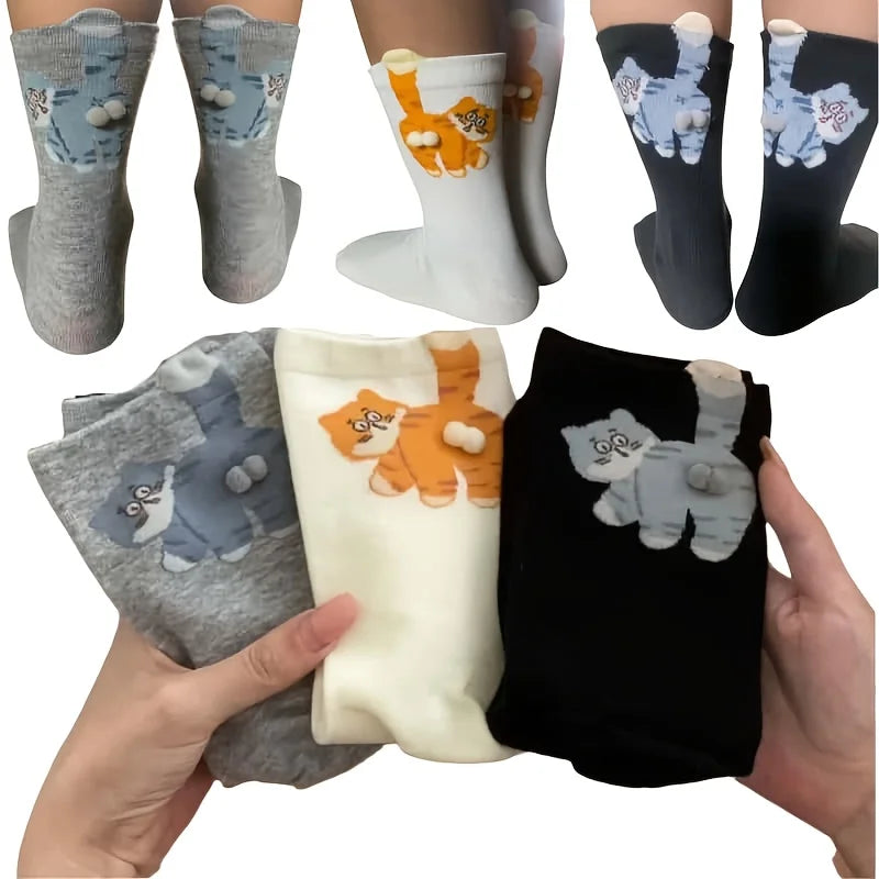 Funny 3D Cat Socks