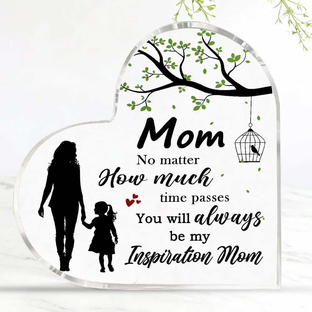 Sentimental Note for Dad From Daughter | Acrylic Heart