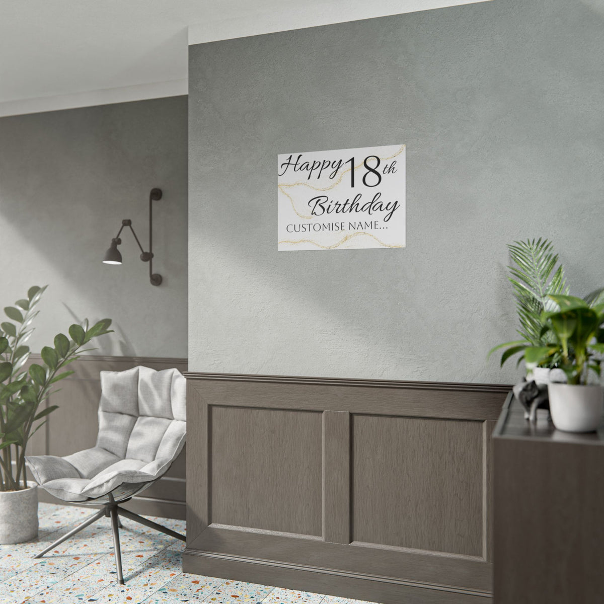Custom Age & Name Happy Birthday Banner | TrendWaves original Design