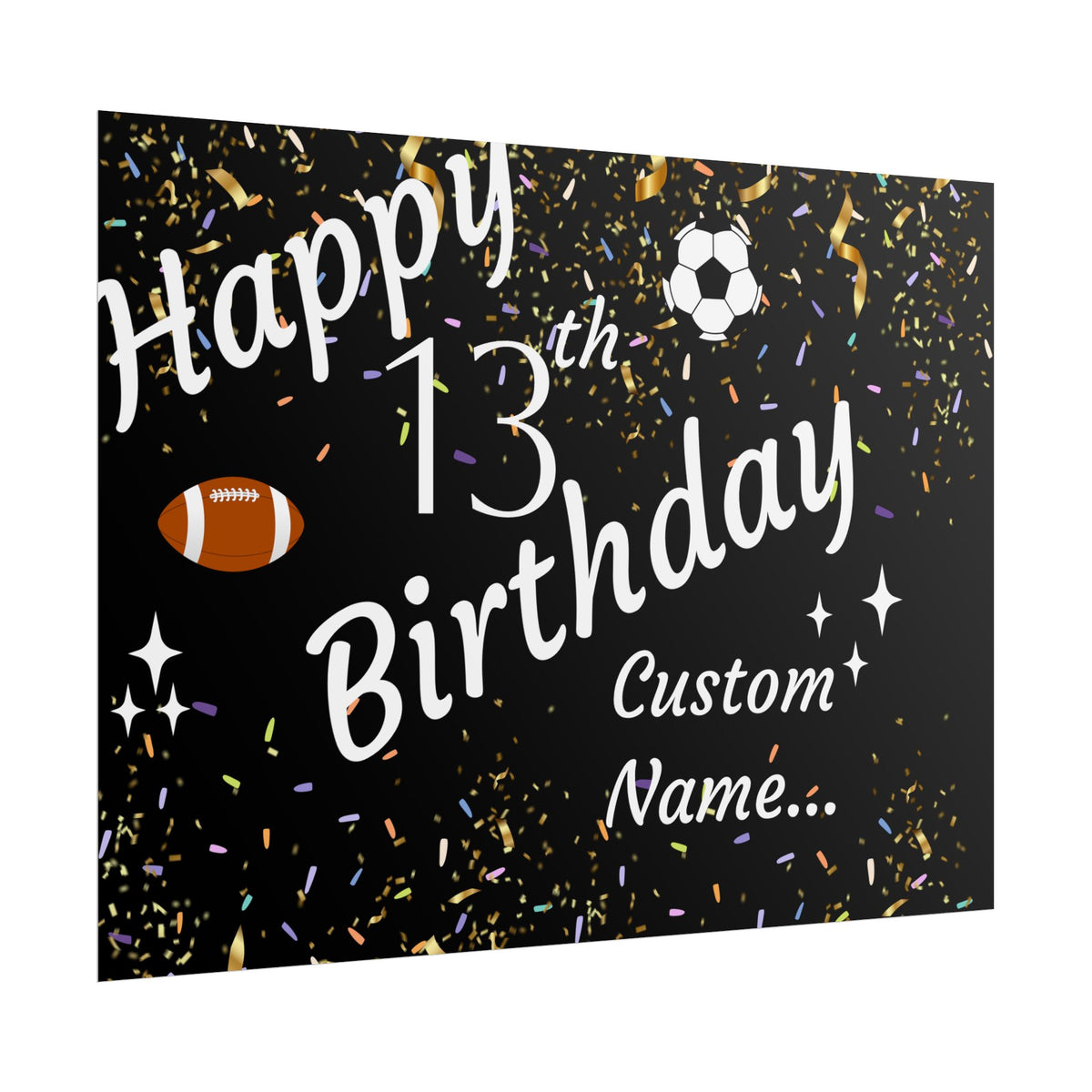 Customisable 13th Birthday Banner
