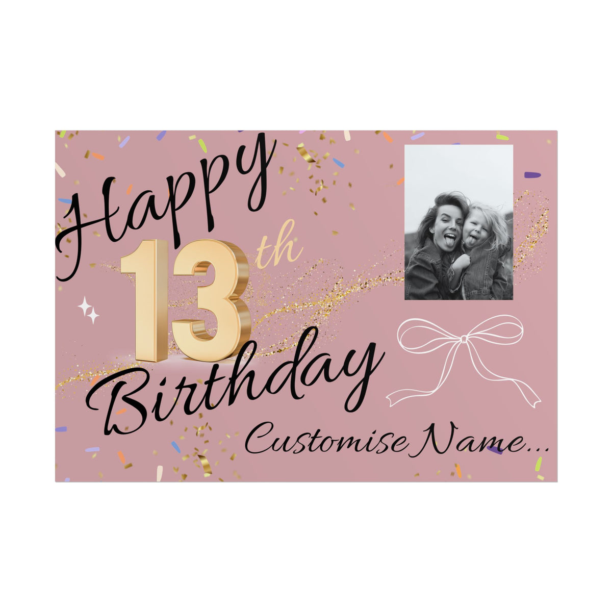 Customisable 13th Birthday Banner | TrendWaves Original Design for her