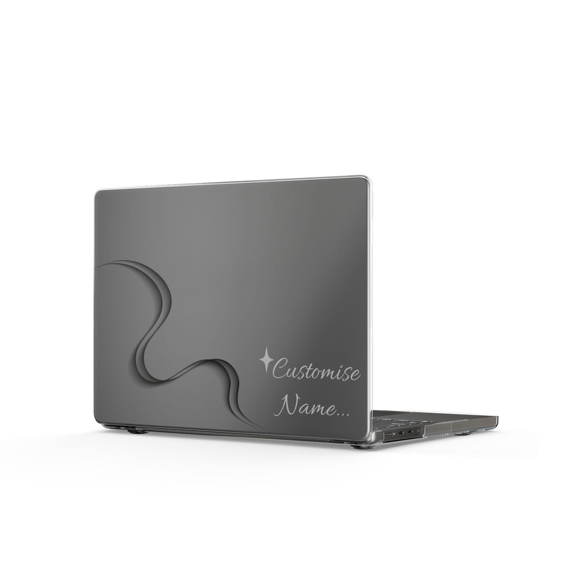 Custom Name Clear MacBook Cases | TrendWaves Minimalistic Design