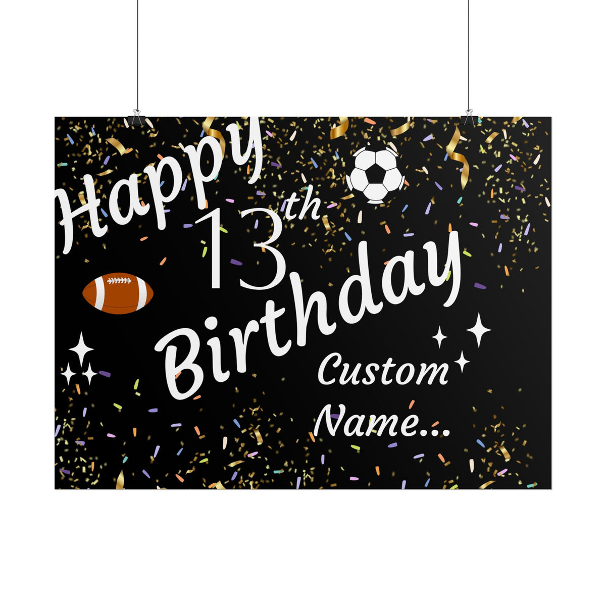 Customisable 13th Birthday Banner