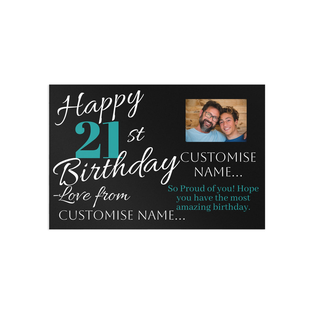 Customisable Birthday Postcard