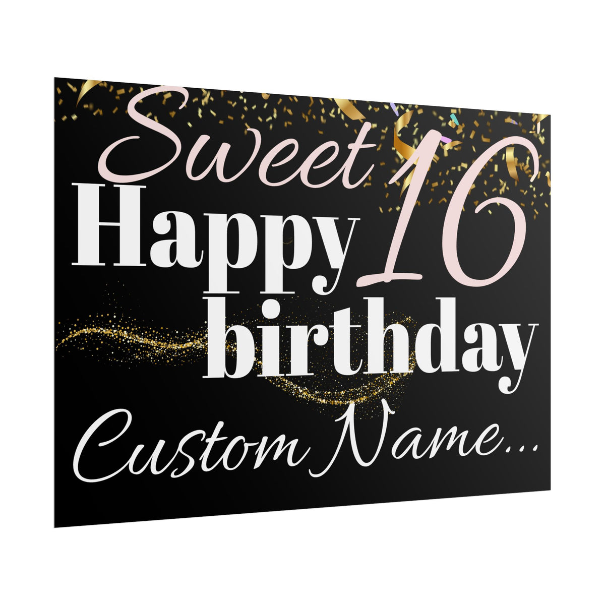 Customisable Sweet 16 Birthday Posters | TrendWaves Original Design