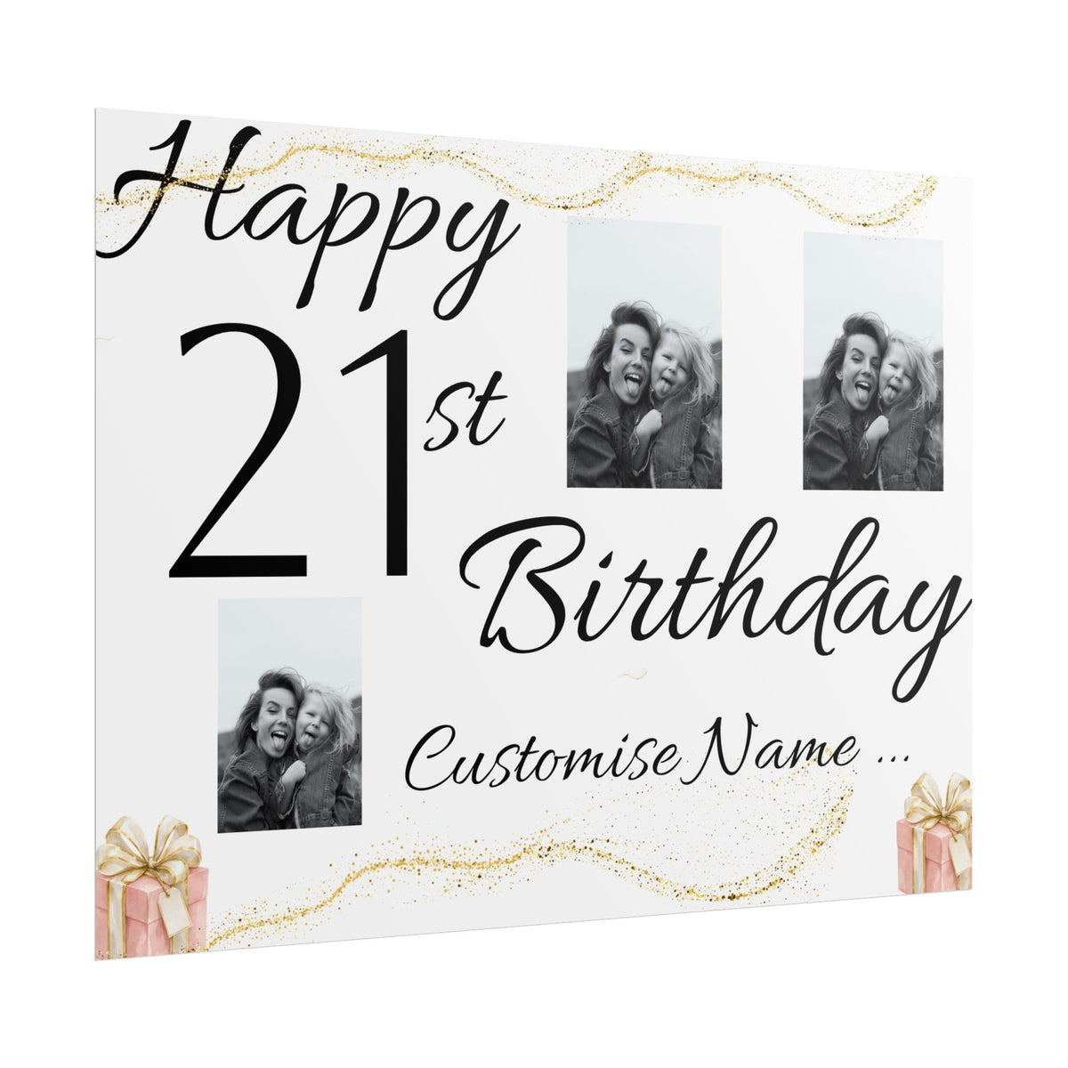 Custom Images, Age & Name  Birthday Banner | TrendWaves Original Design