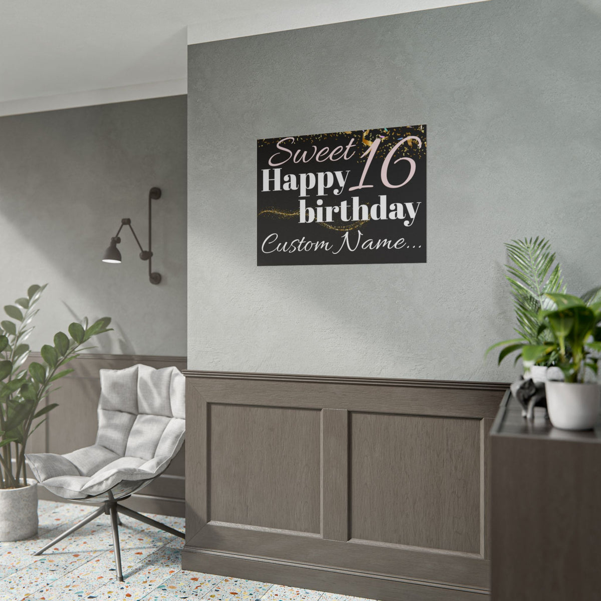 Customisable Sweet 16 Birthday Posters | TrendWaves Original Design