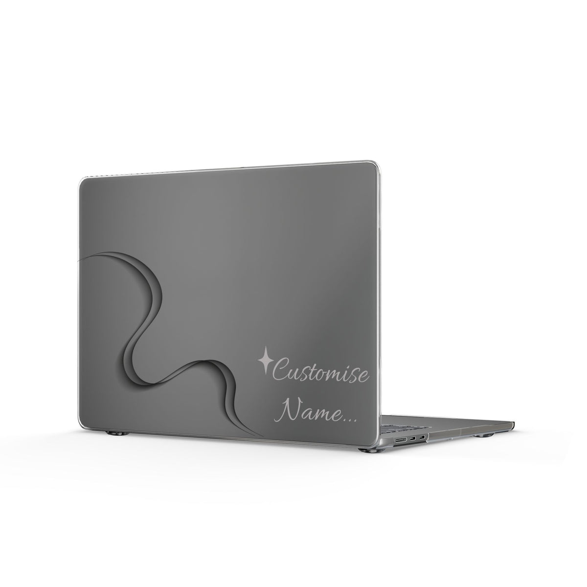 Custom Name Clear MacBook Cases | TrendWaves Minimalistic Design
