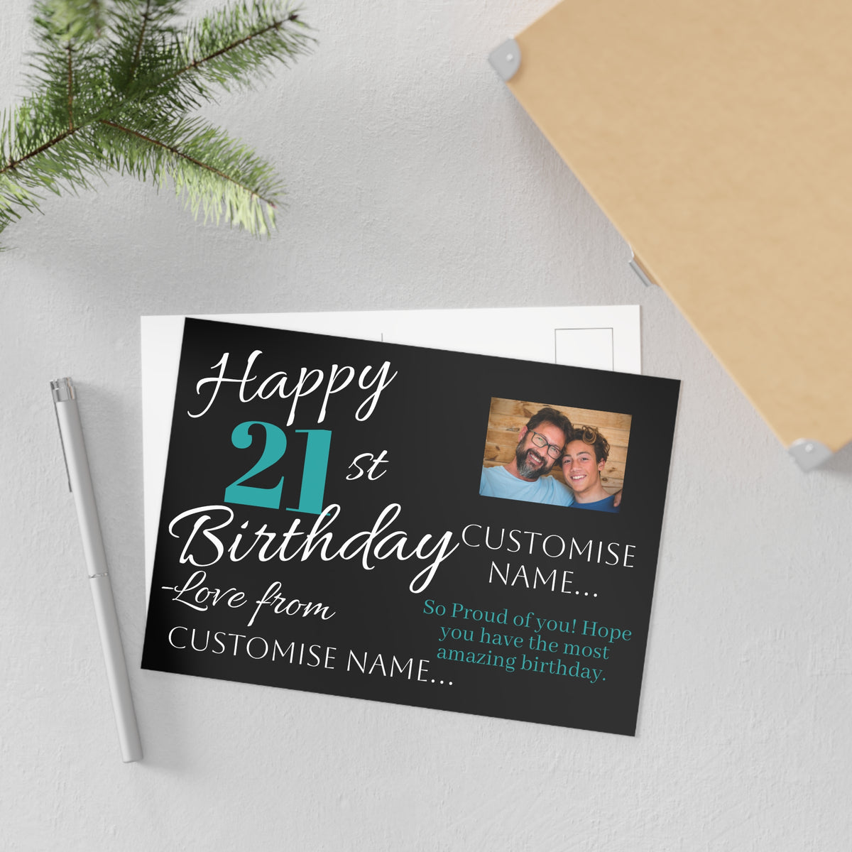 Customisable Birthday Postcard