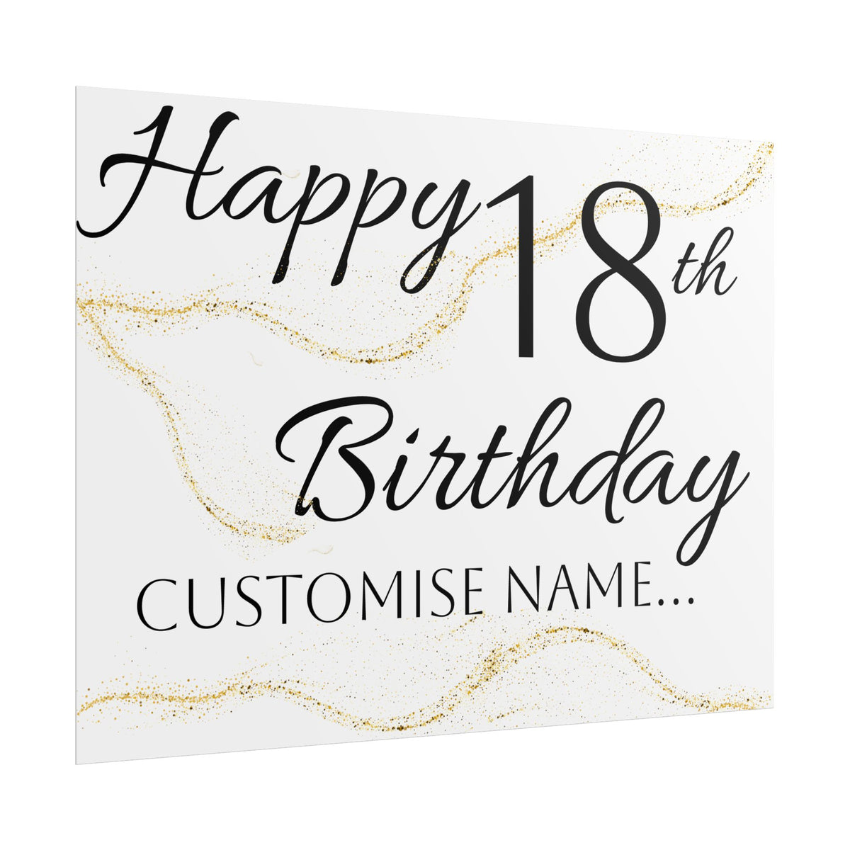 Custom Age & Name Happy Birthday Banner | TrendWaves original Design