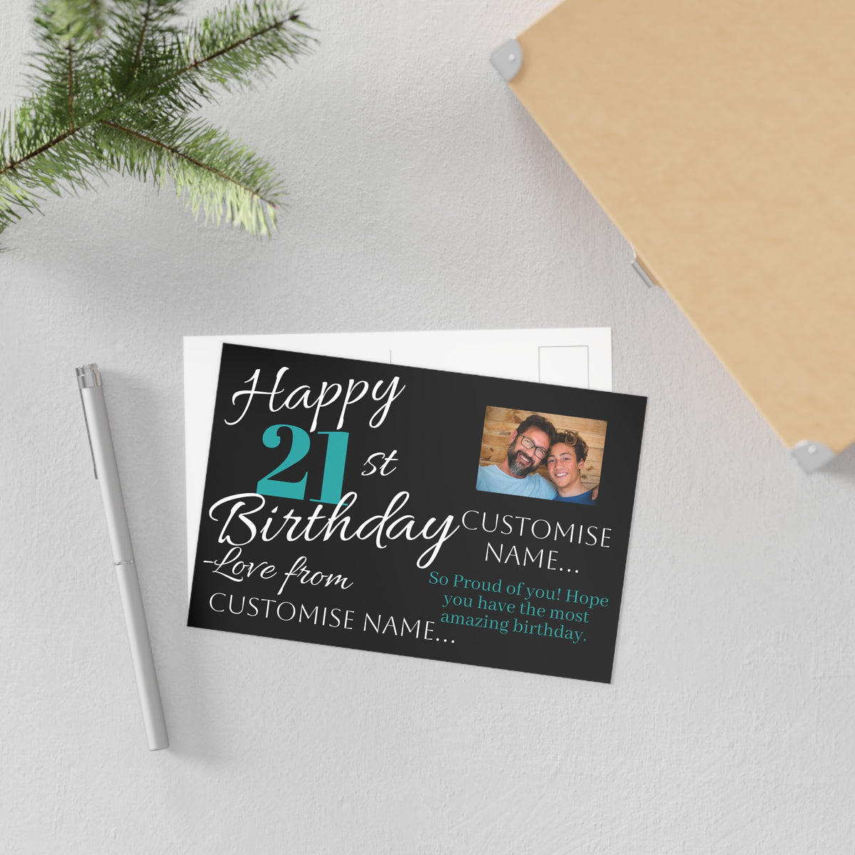 Customisable Birthday Postcard