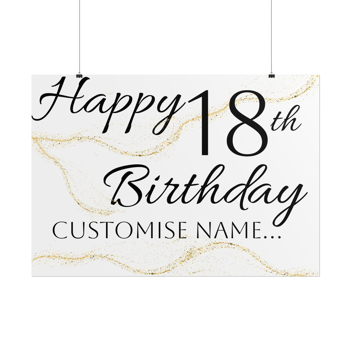 Custom Age & Name Happy Birthday Banner | TrendWaves original Design