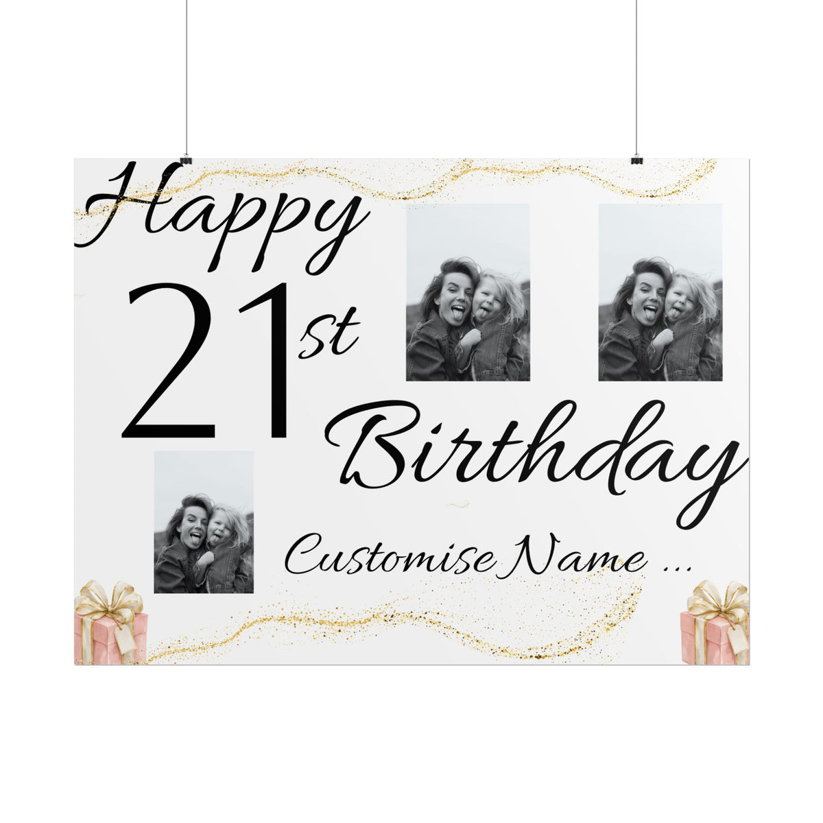 Custom Images, Age & Name  Birthday Banner | TrendWaves Original Design