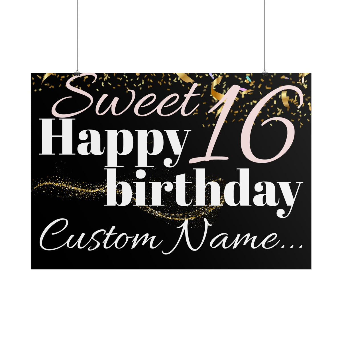 Customisable Sweet 16 Birthday Posters | TrendWaves Original Design