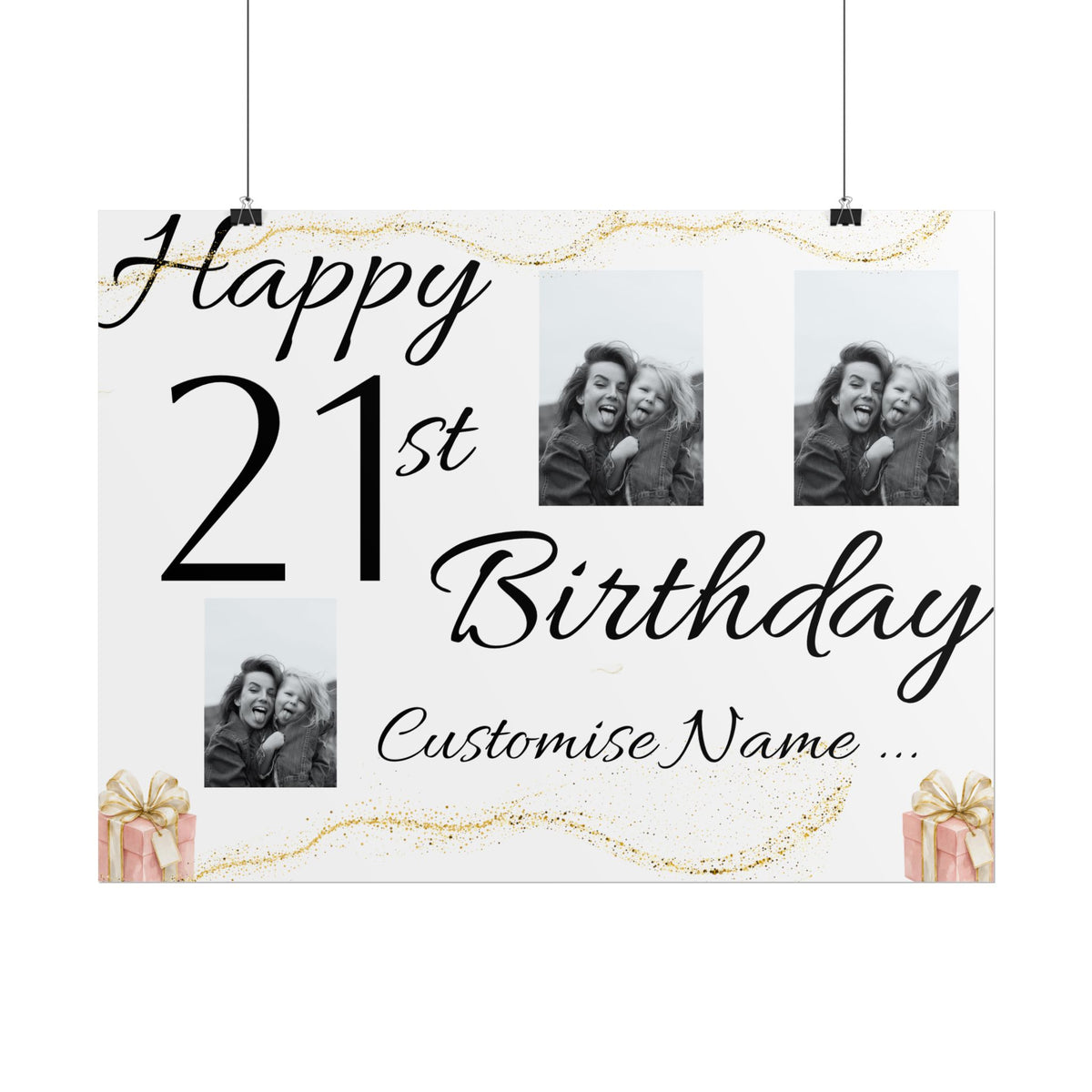 Custom Images, Age & Name  Birthday Banner | TrendWaves Original Design