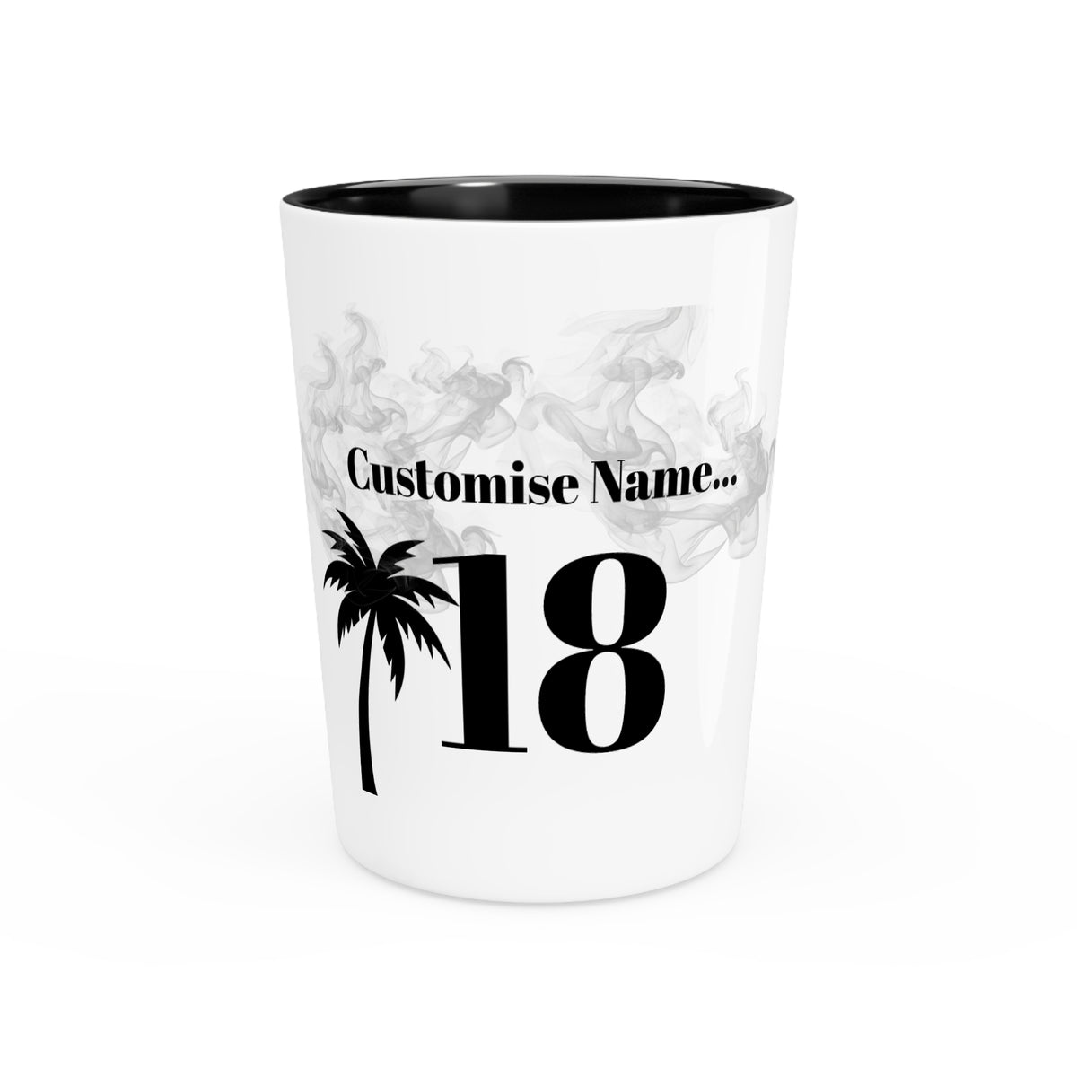 Custom 18th Birthday Shot Glass | TrendWaves Palm Tree Design