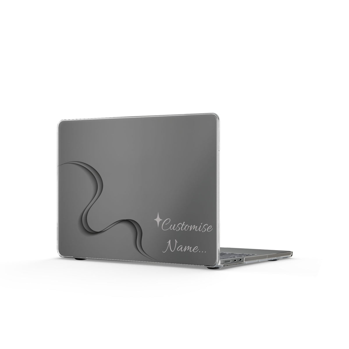 Custom Name Clear MacBook Cases | TrendWaves Minimalistic Design