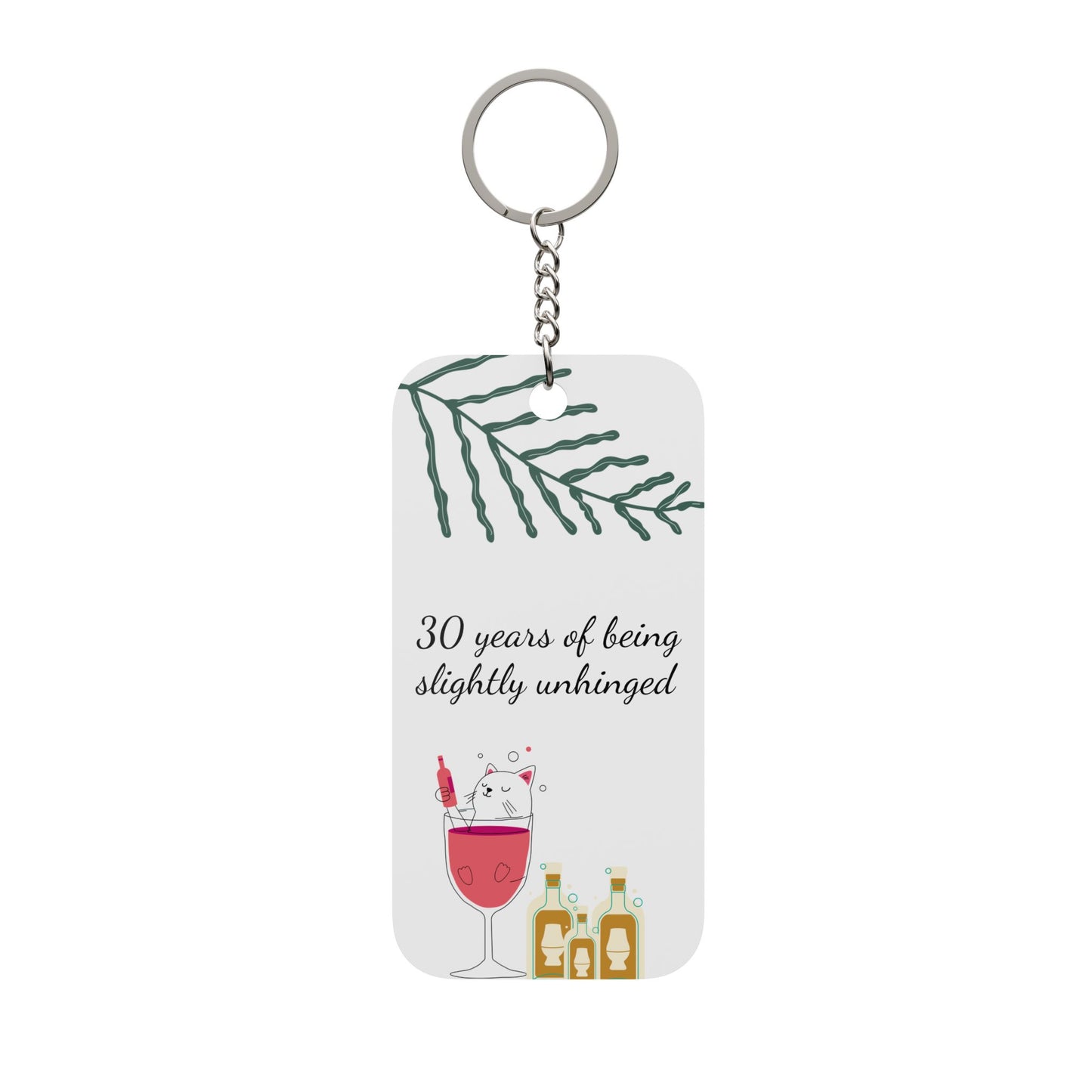 Funny Double-Sided Key Charm for 30th Birthday