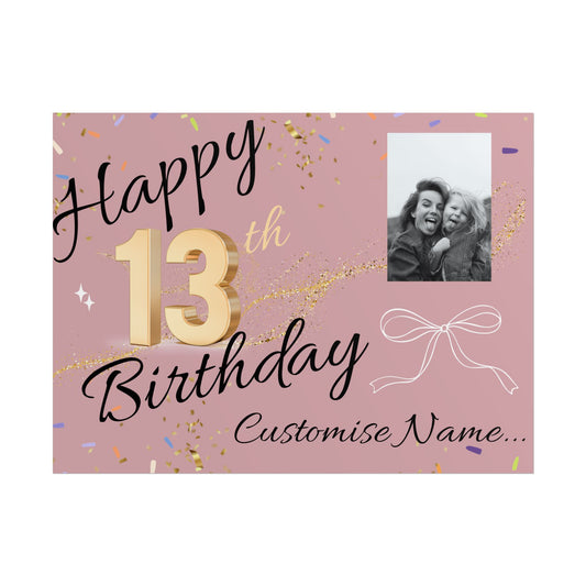 Customisable 13th Birthday Banner | TrendWaves Original Design for her