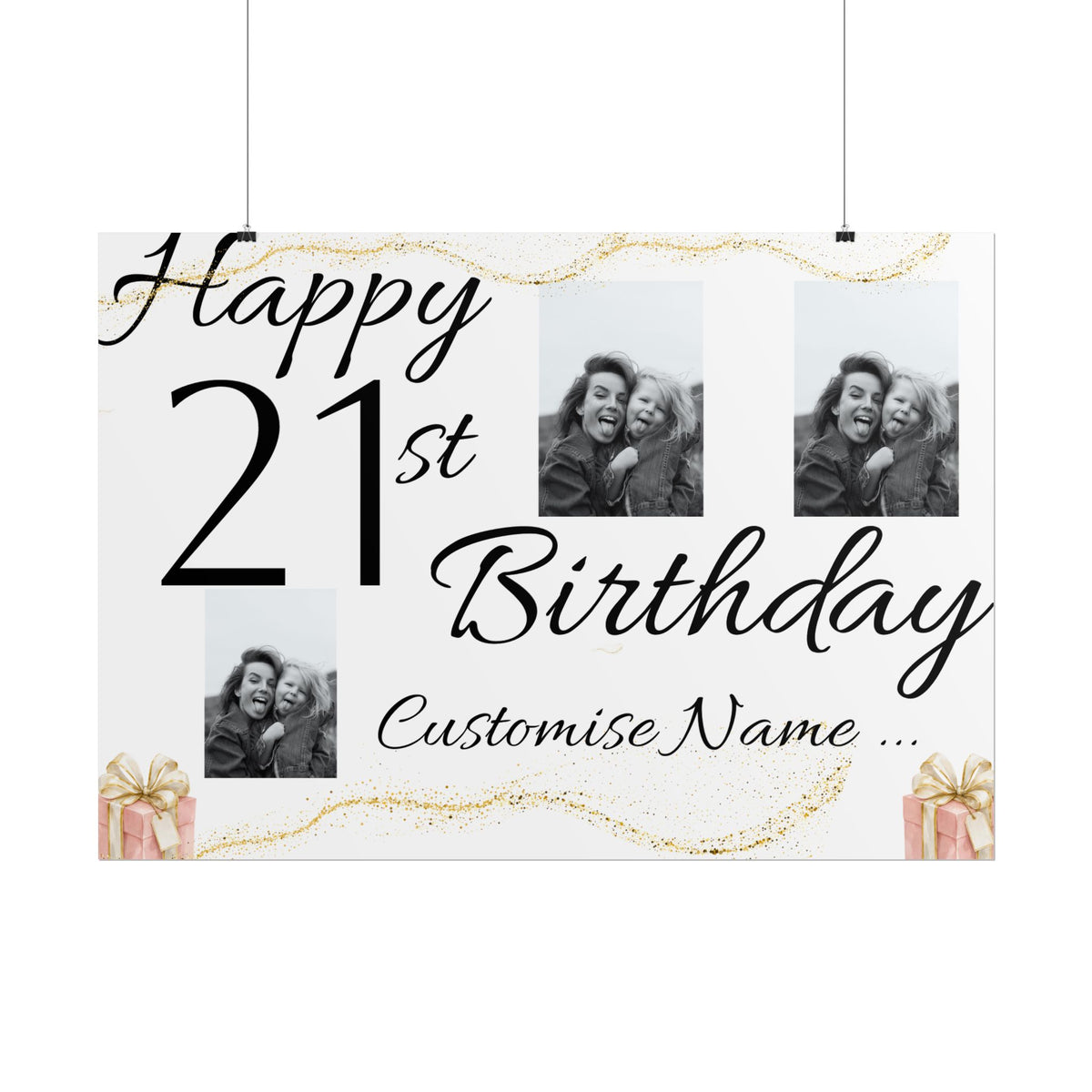 Custom Images, Age & Name  Birthday Banner | TrendWaves Original Design