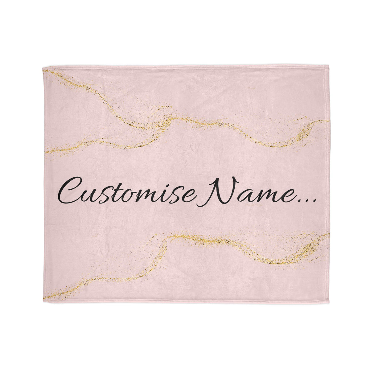 Custom Name  Blanket | TrendWaves Gold Marble Design