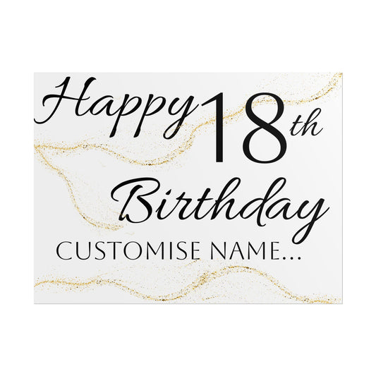 Custom Age & Name Happy Birthday Banner | TrendWaves original Design