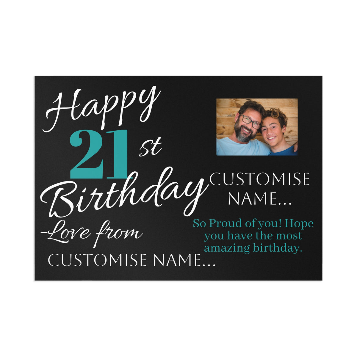 Customisable Birthday Postcard