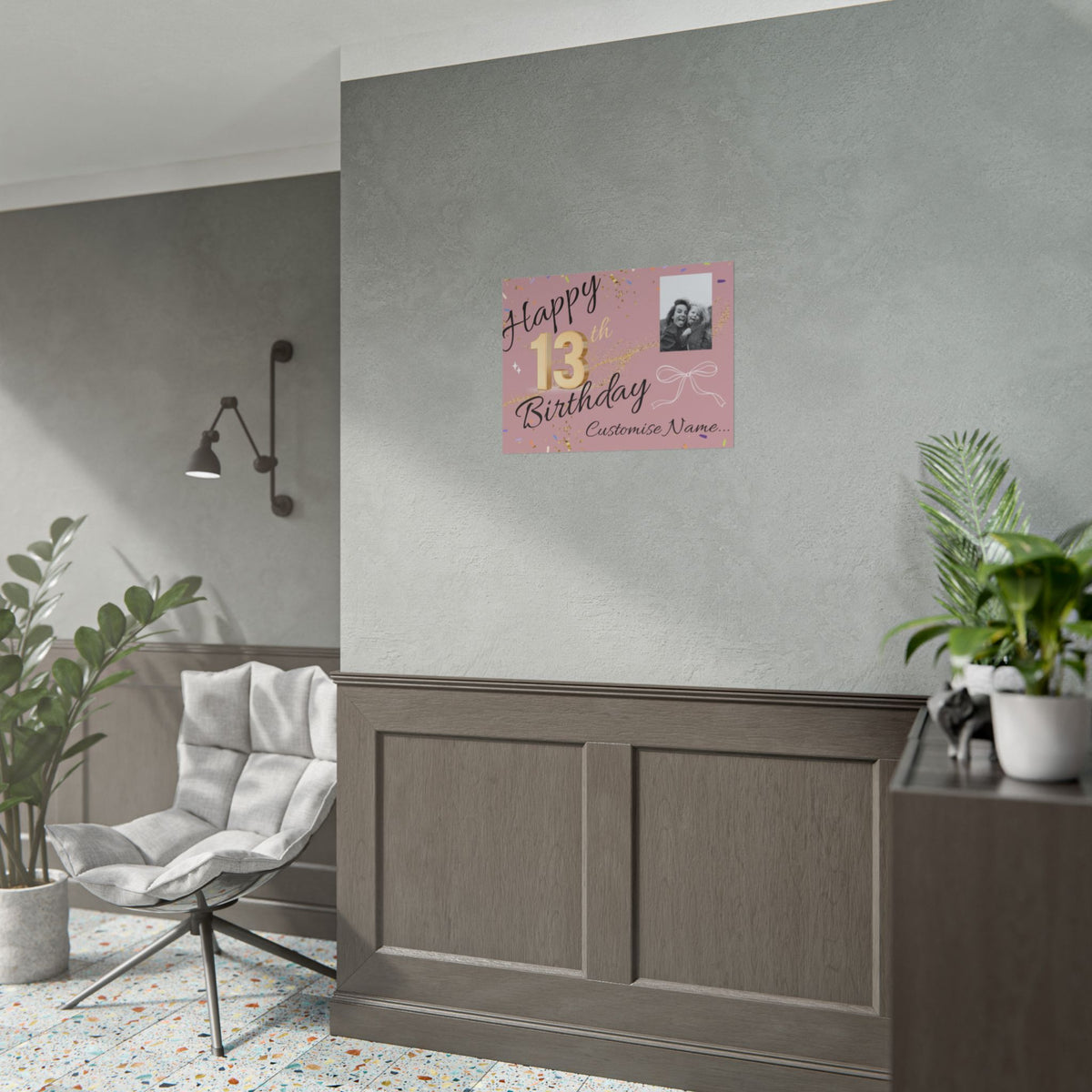 Customisable 13th Birthday Banner | TrendWaves Original Design for her