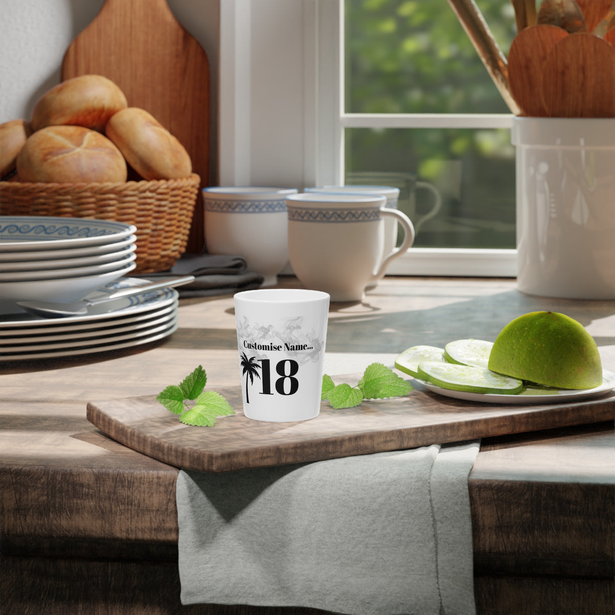 Custom 18th Birthday Shot Glass | TrendWaves Palm Tree Design