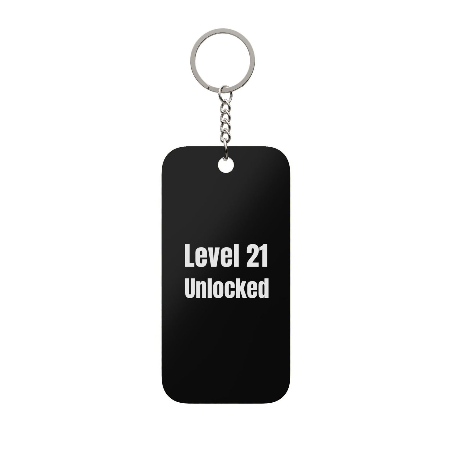 Level Unlocked Double-Sided Keychain Charm for 21st