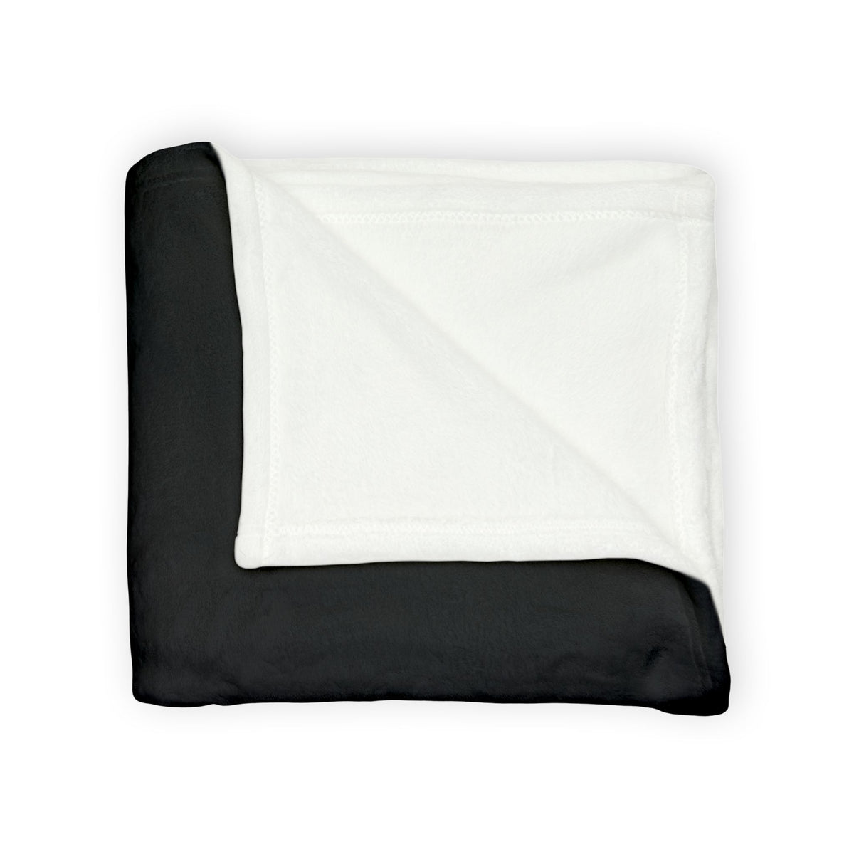 Customisable Black Plush Blanket | TrendWaves Original Minimalistic Design