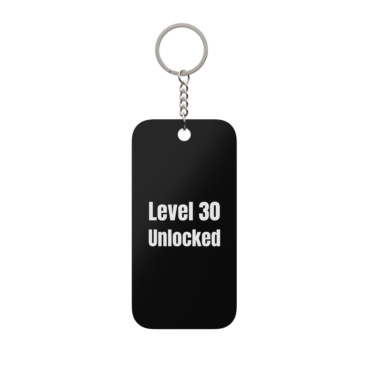 Level Unlocked Double-Sided Keyring Charm for 30th