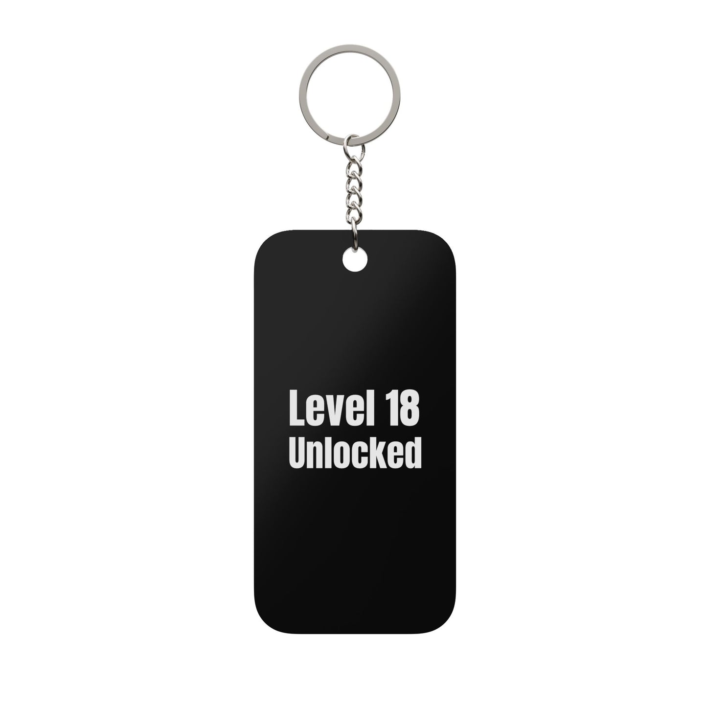 Level Unlocked Double-Sided Keychain Charm for 18th