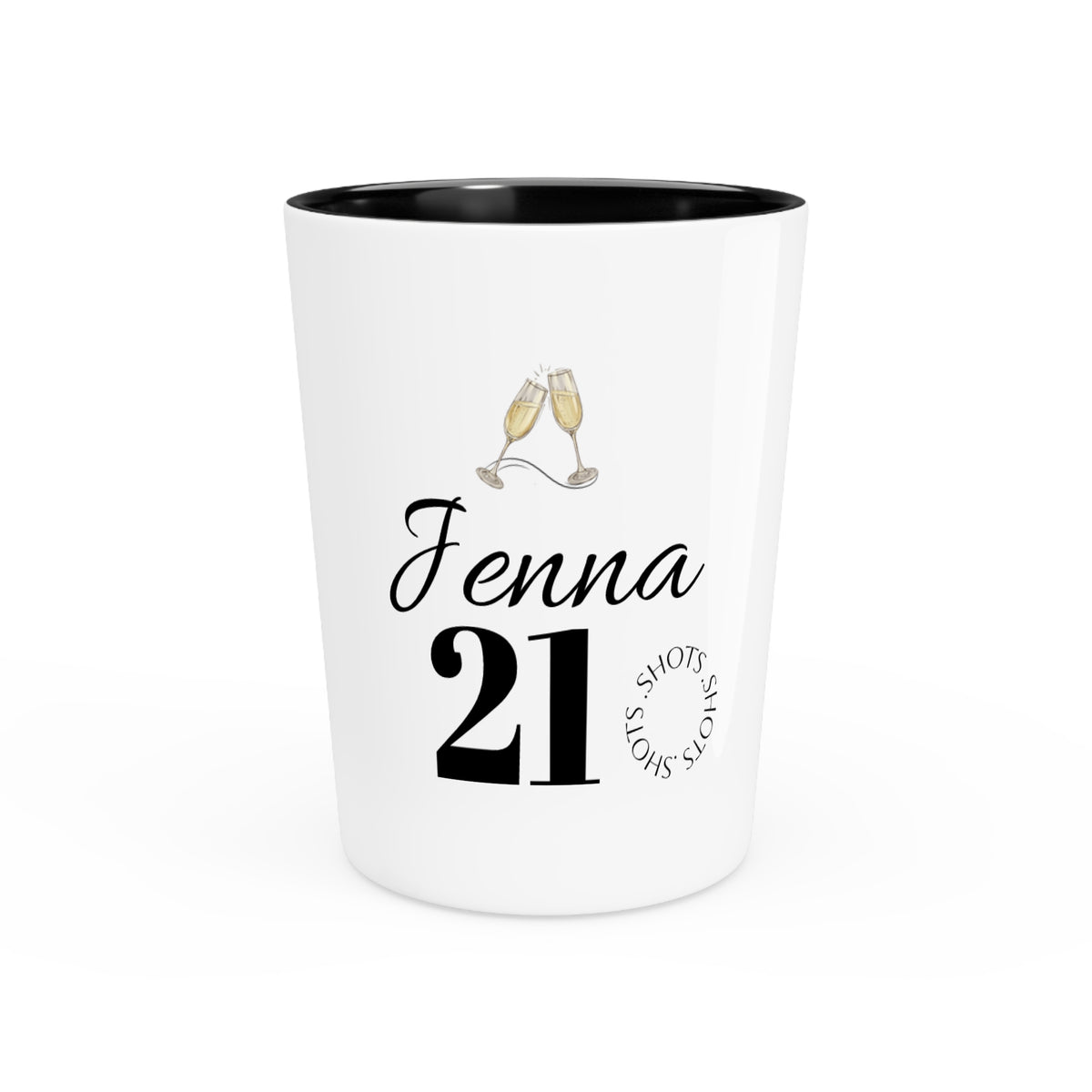 Custom Aesthetic Name & Birthday Shot Glass