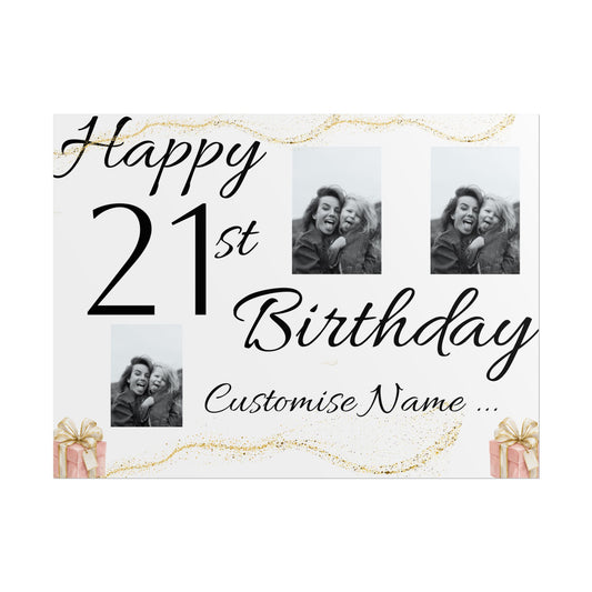 Custom Images, Age & Name  Birthday Banner | TrendWaves Original Design