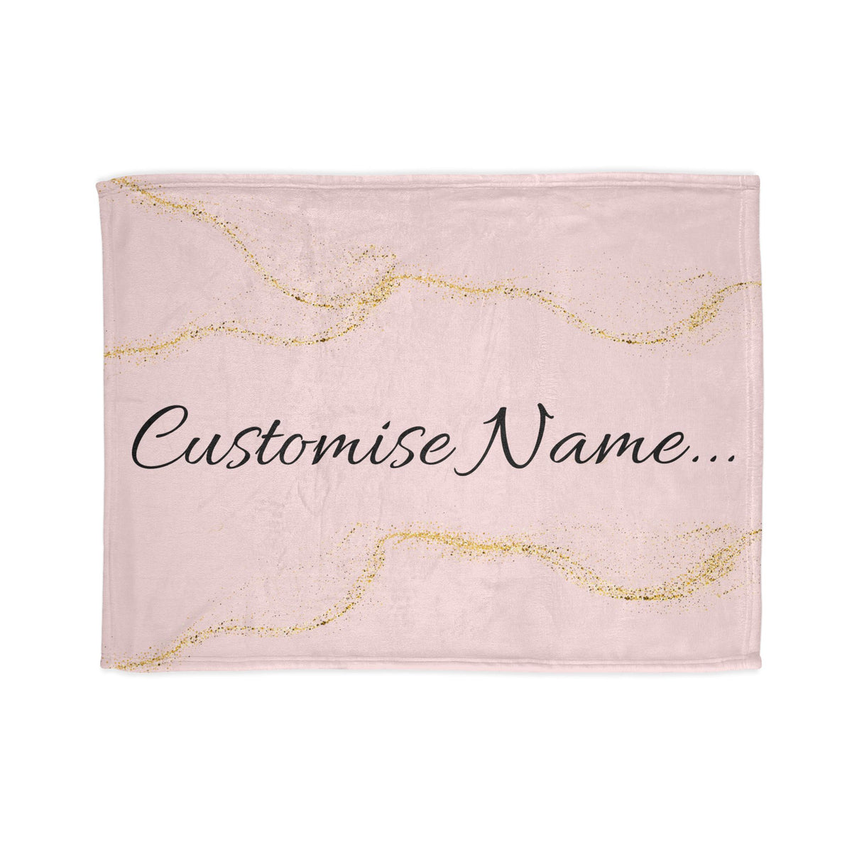 Custom Name  Blanket | TrendWaves Gold Marble Design