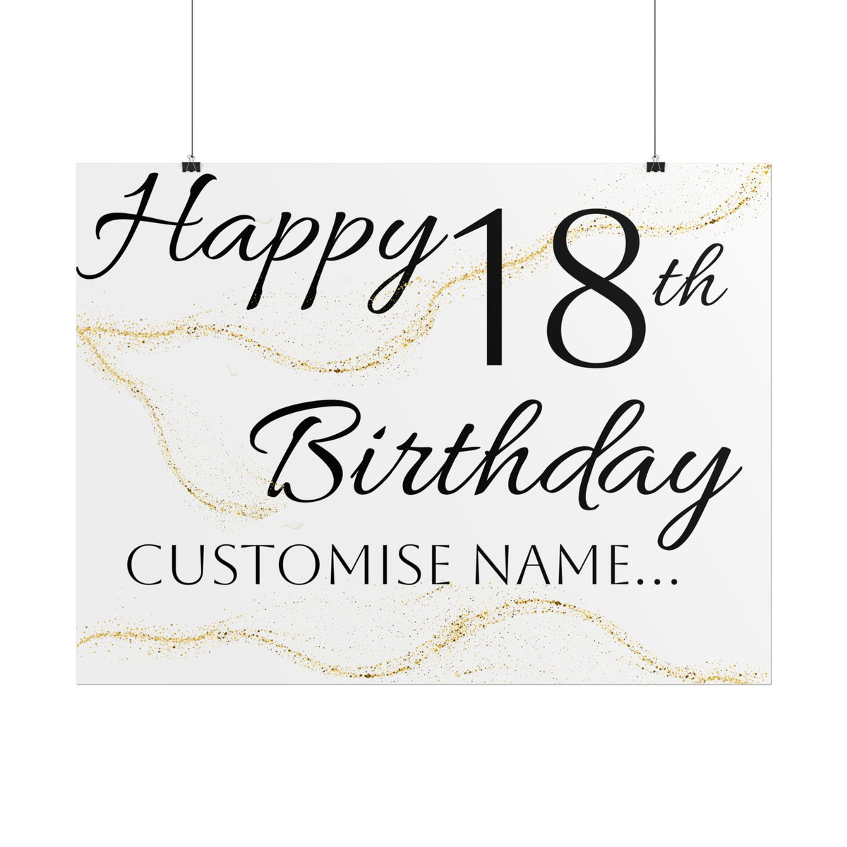 Custom Age & Name Happy Birthday Banner | TrendWaves original Design