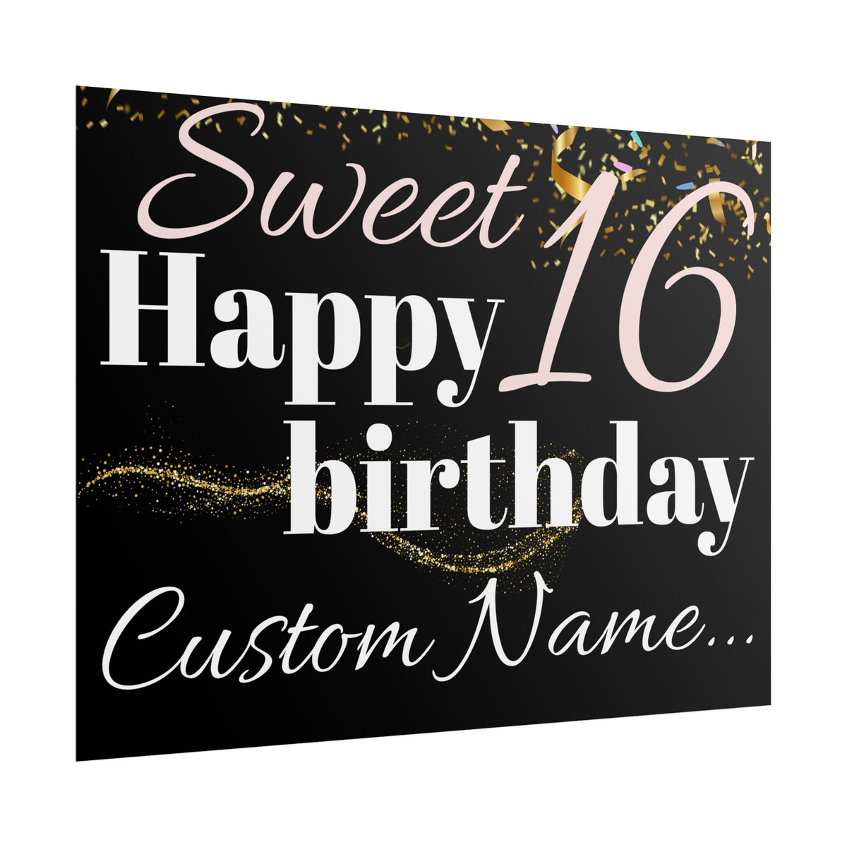 Customisable Sweet 16 Birthday Posters | TrendWaves Original Design