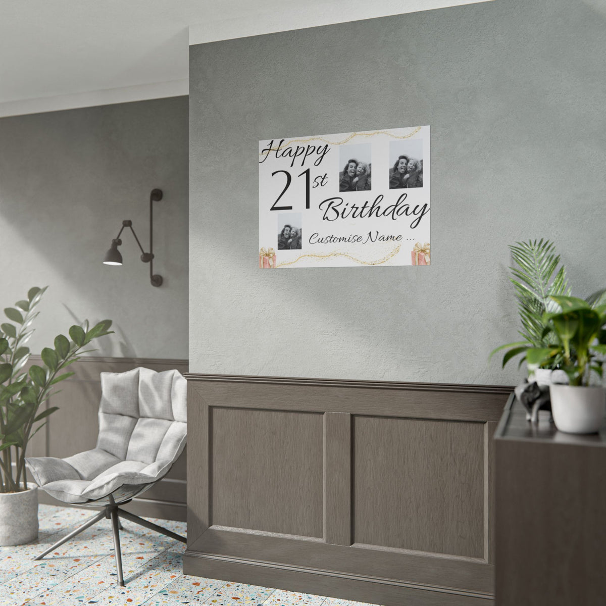 Custom Images, Age & Name  Birthday Banner | TrendWaves Original Design