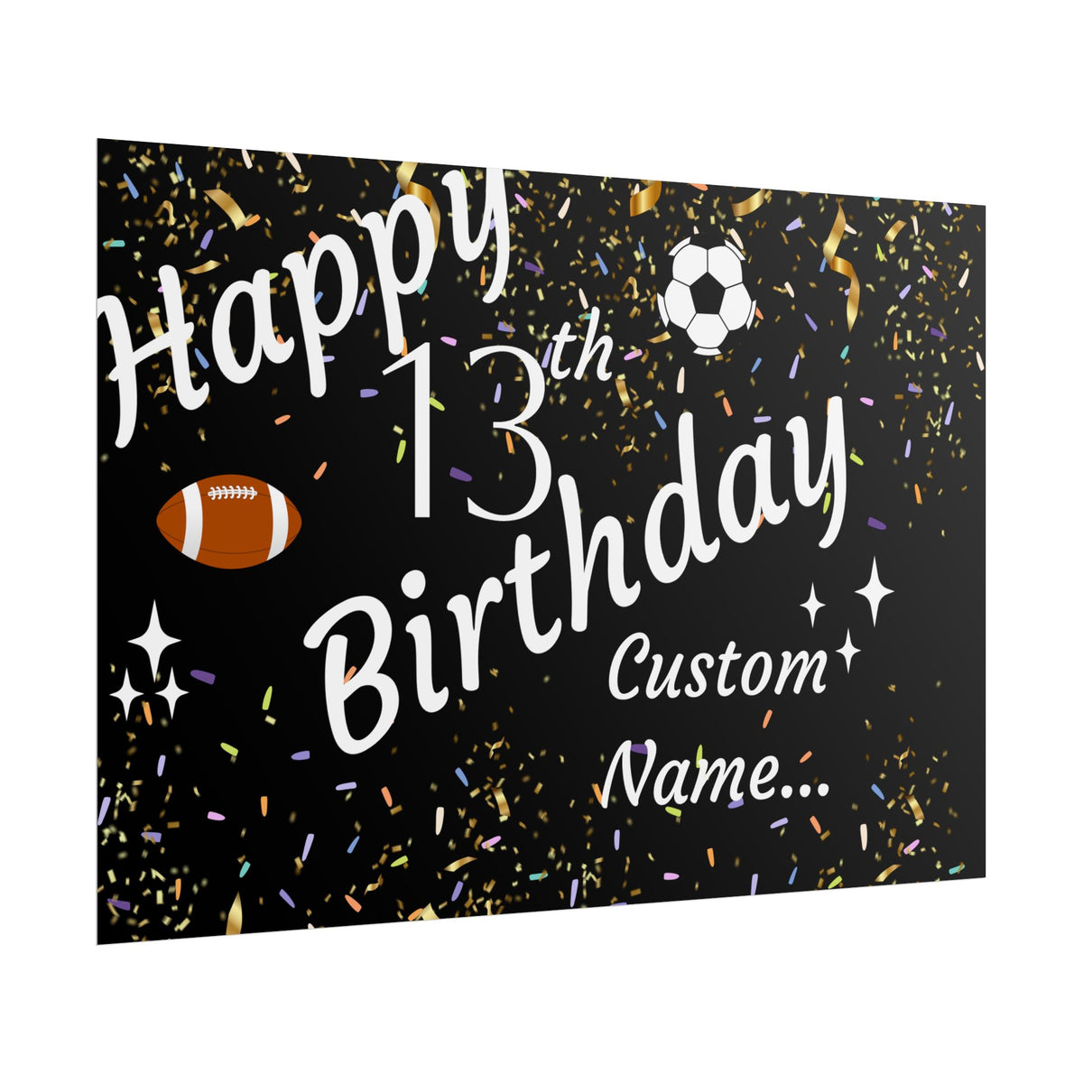 Customisable 13th Birthday Banner