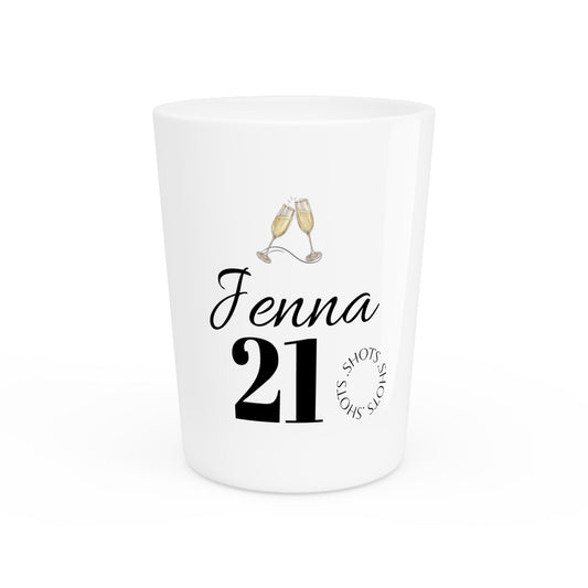 Custom Aesthetic Name & Birthday Shot Glass