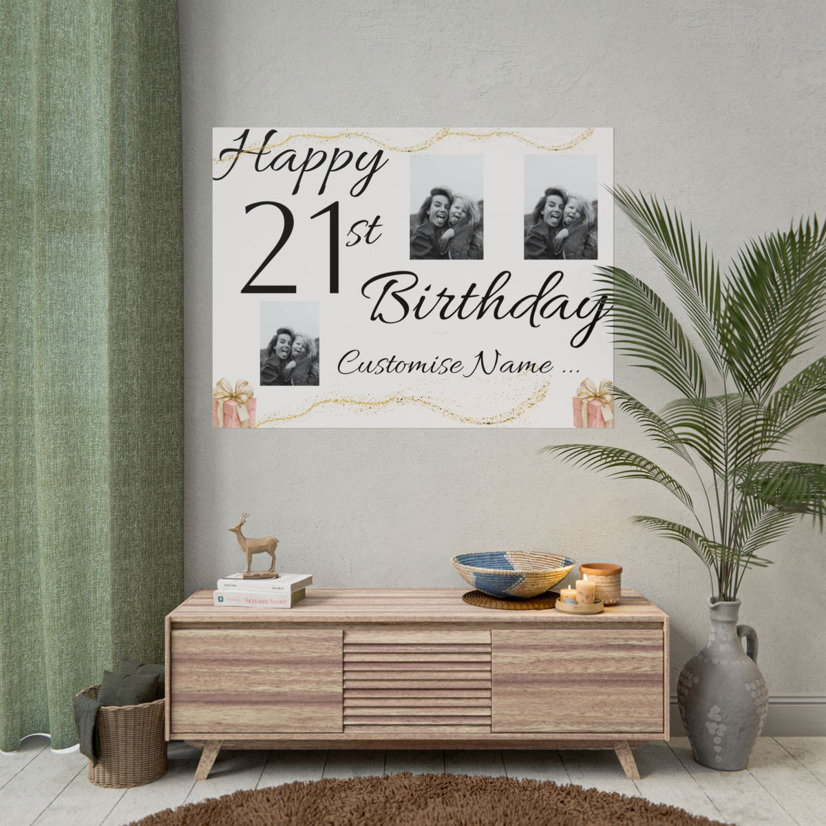 Custom Images, Age & Name  Birthday Banner | TrendWaves Original Design