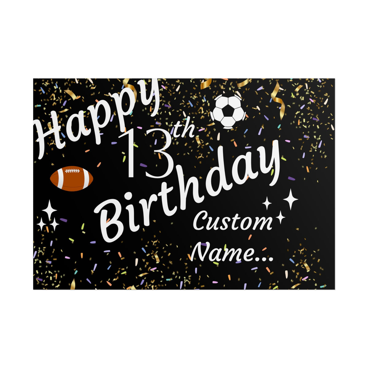 Customisable 13th Birthday Banner
