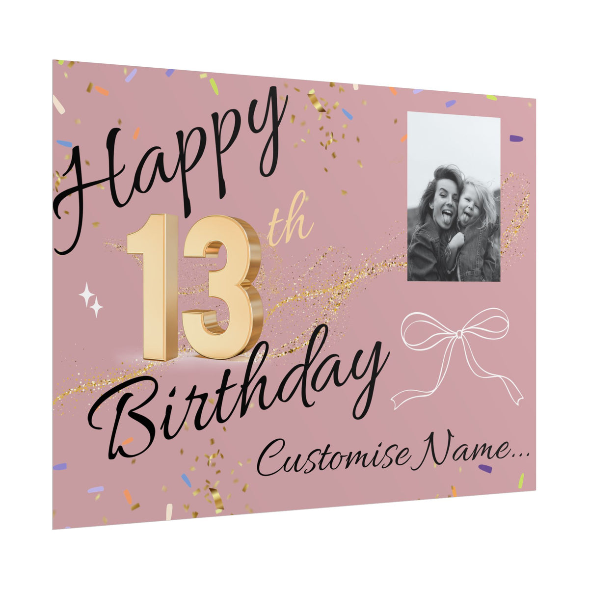 Customisable 13th Birthday Banner | TrendWaves Original Design for her